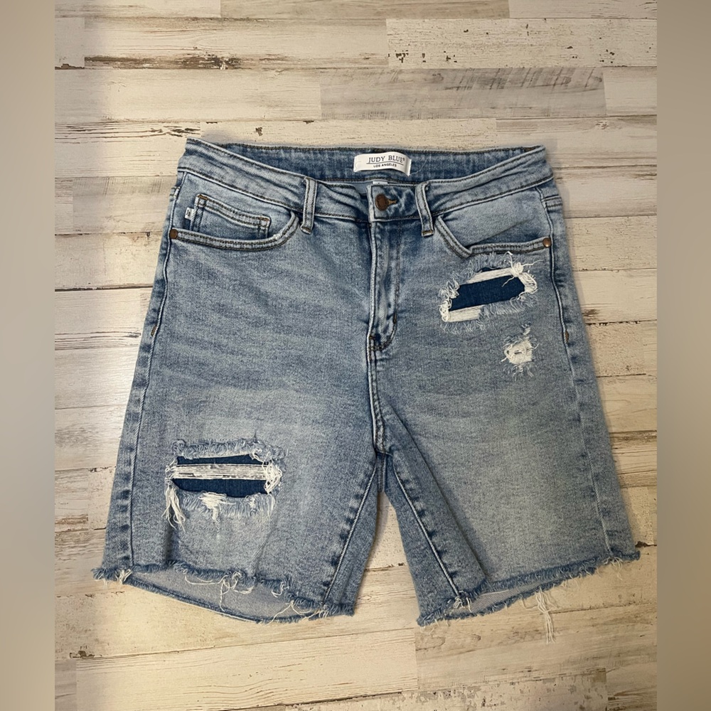 Women’s Judy Blue High Waist Shorts Raw Hem Size Large
